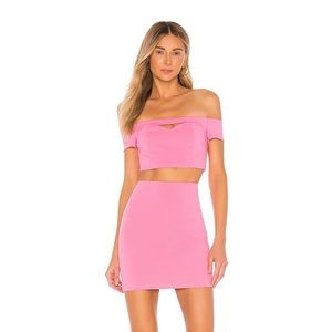 Superdown hot pink two piece set